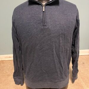 Office career Men’s Navy Half-Zip Sweater